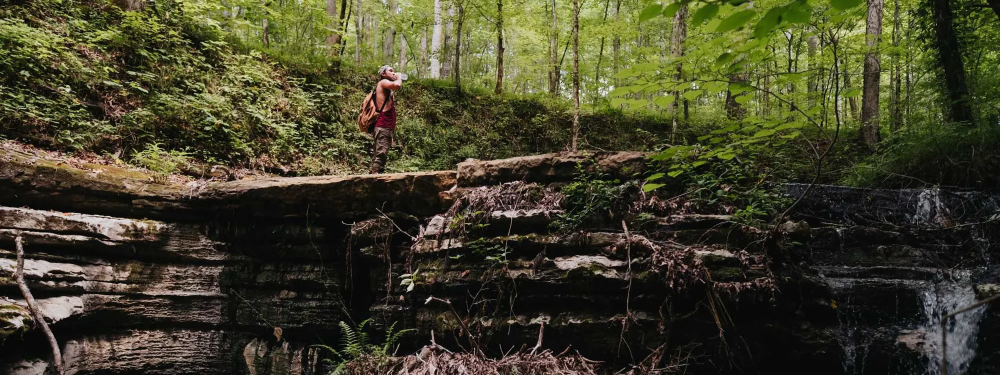 Hiking at White Oak Falls Tennessee